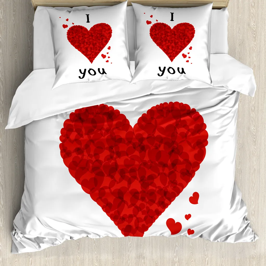 Housse de couette contre les allergies 200x200 cm, parure saine rouge