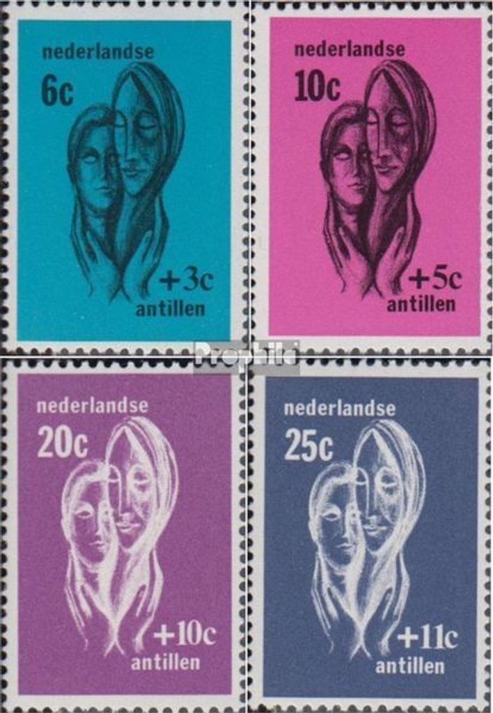 Briefmarken Niederländische Antillen 1967 Mi 179-182 (kompl.Ausg.) postfrisch Soziale Fürsorge