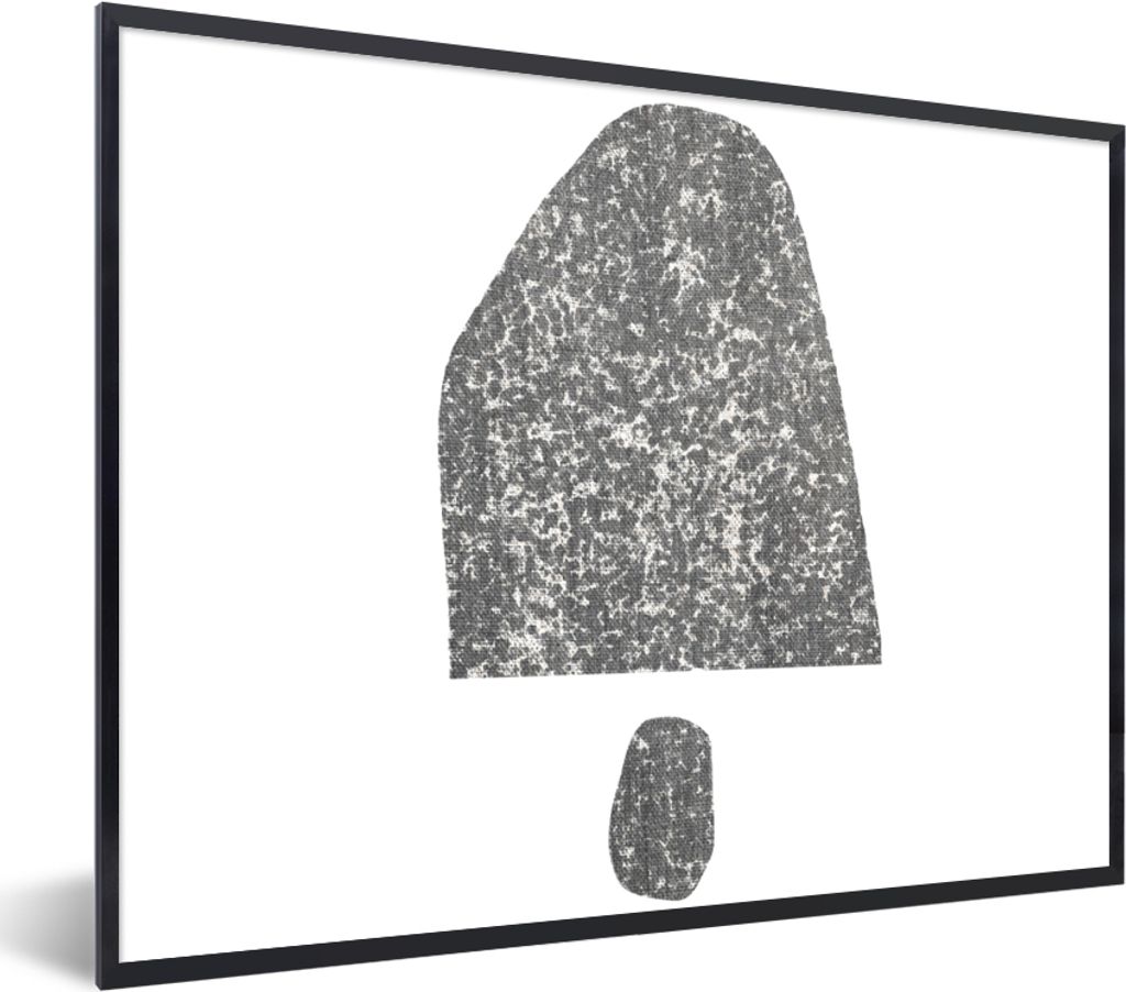 MuchoWow Gerahmtes Poster Minimalismus - Abstrakt - Design 80x60 cm - Poster mit Schwarzem Bilderrahmen Wandposter Rahmen Foto Bilder - Schwarzem...
