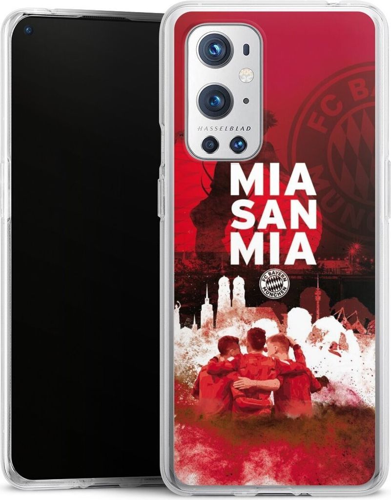 DeinDesign Handyhülle für OnePlus 9 Pro Silikon Hülle Case Smartphone Schutzhülle FC Bayern München FCB Mia San Mia