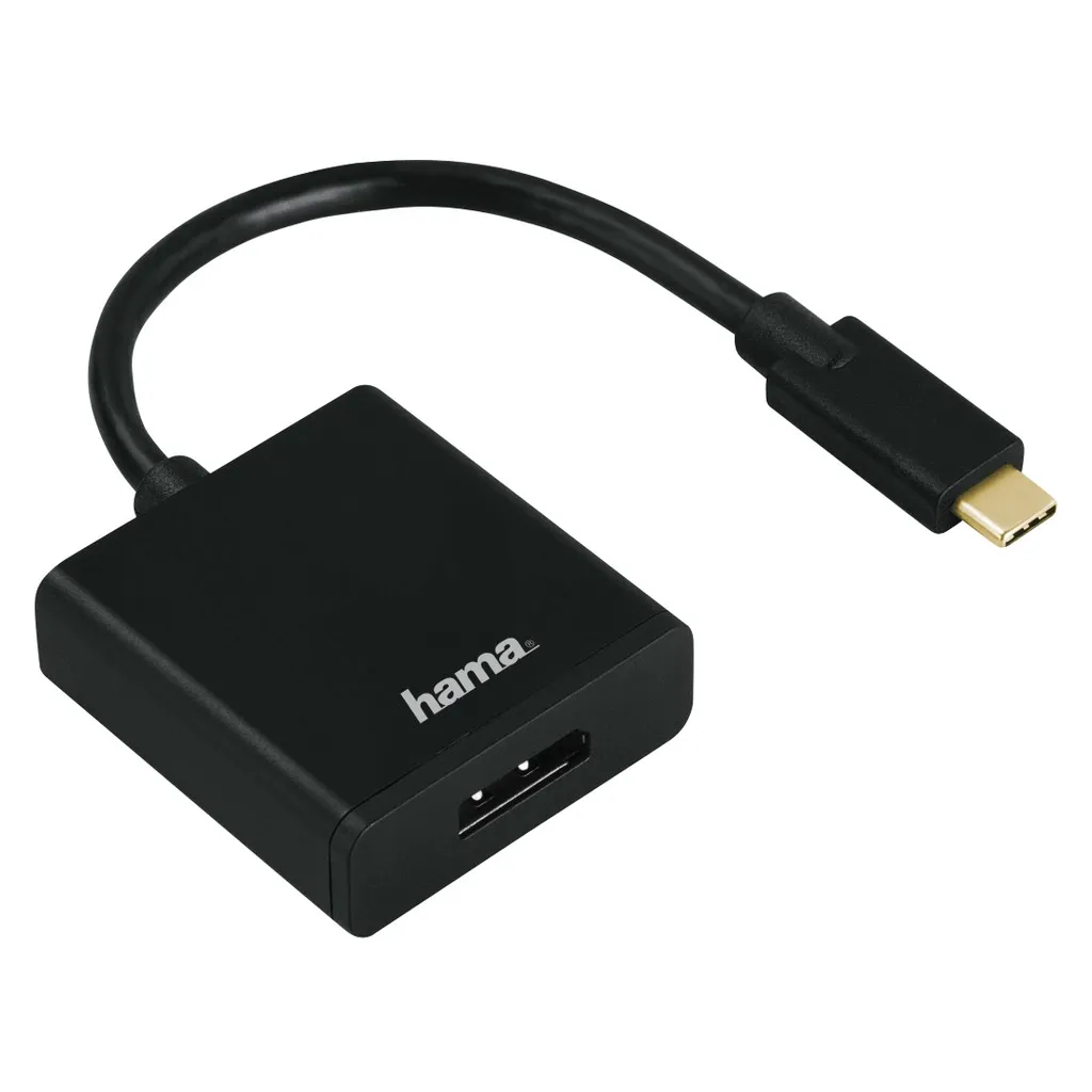Adaptateur Hama DisplayPort Noir 00135725 : Résolution 4K et Signal Stable