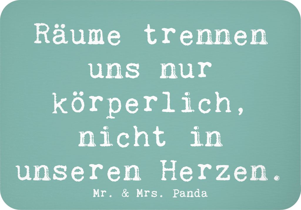 Mr. & Mrs. Panda Kühlschrankmagnet Spruch Trennung von den Eltern - Meeresbrise - Geschenk, Neuanfang, zettelhalter, haftmagnet, whiteboardmagnet,...