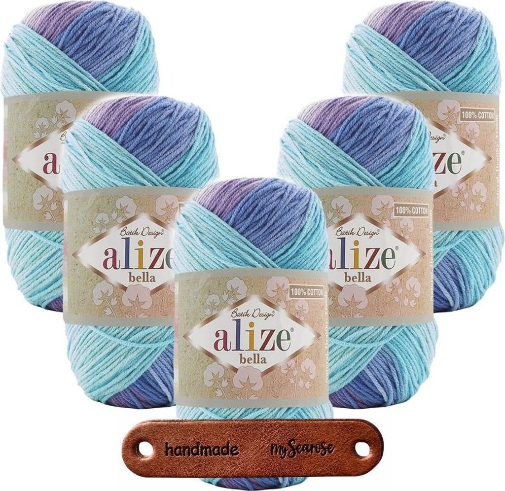 5 x ALIZE Bella Batik 4531 mit Label Produktbild 