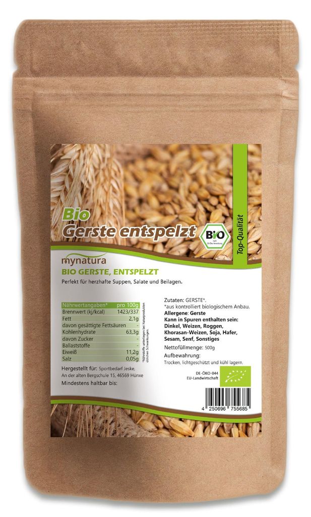 Mynatura Gerste entspelzt - ab 500g Beutel - 500g