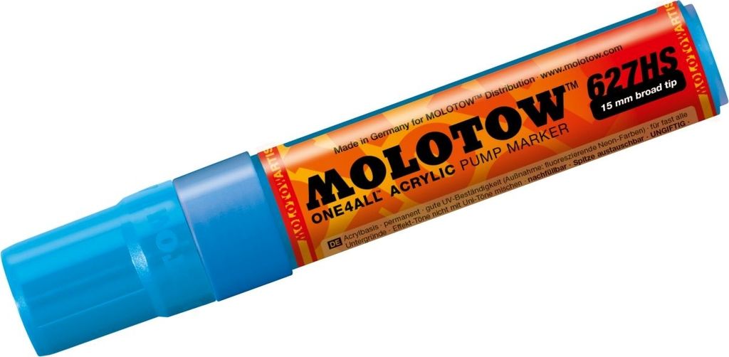 Permanentmarker One4All 627 HS nachfüllbar 15mm schockblau mittel Packung mit 6 Stück