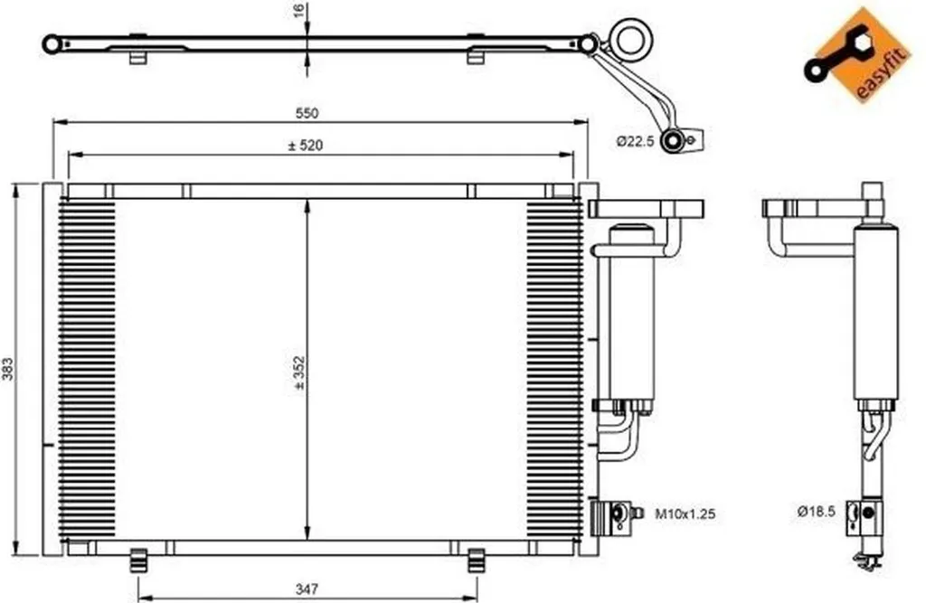 Condenseur de climatisation NRF avec sécheur et joints pour FORD B-MAX - 9