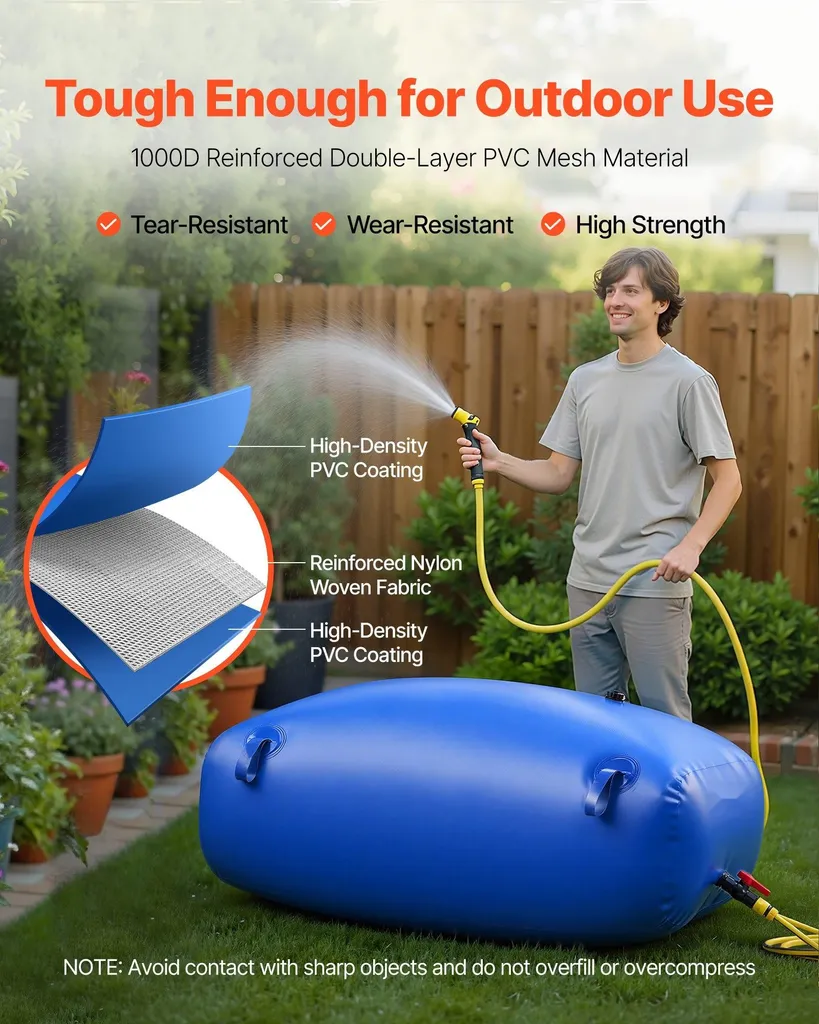 Réservoir d'eau portable et compact 330L en bâche PVC étanche - 3