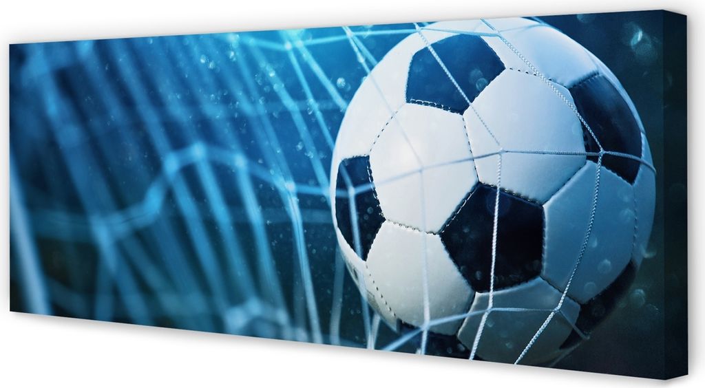 Leinwandbild 125x50 Wandkunst Blauer Hintergrund Ball-Gateway