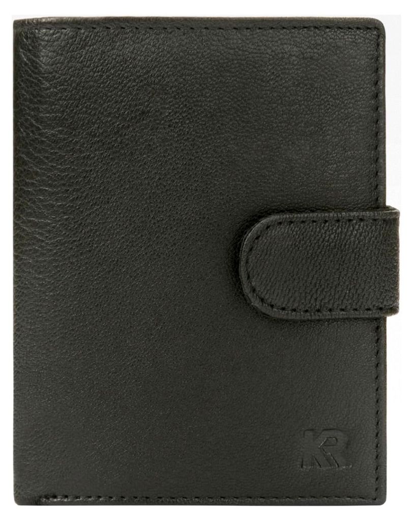 Leder Geldbörse mit RFID Schutz, Echtleder Portemonnaie für Herren, Slim, 12 Fächer, Brieftasche mit Münzfach, Geldbeutel für Männer (Nappa S...