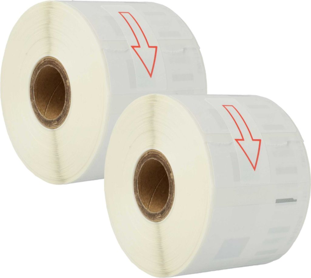 vhbw 2x Rolle 57mm x 32mm (1000 Etiketten) Ersatz für Dymo 11354 für Drucker Weiß
