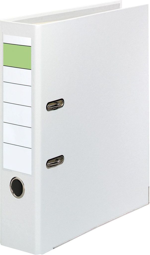Ordner 10077956 DIN A4 80mm PP weiß Produktbild 