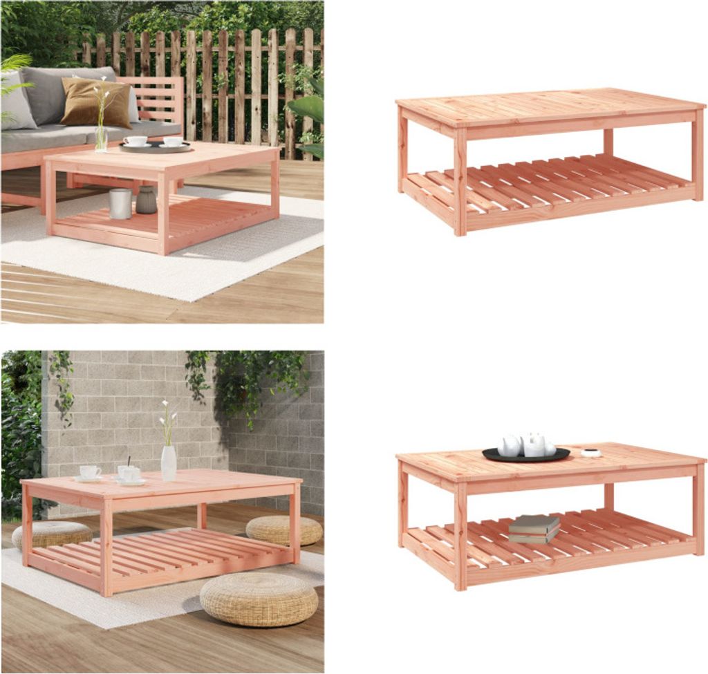 vidaXL Gartentisch 121x82,5x45 cm Massivholz Douglasie - Gartentisch - Gartentische - Terrassentisch - Garten-Couchtisch
