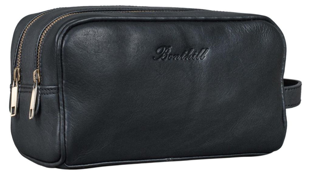 Benthill Kulturtasche Leder - Kosmetiktasche aus weichem Produktbild 
