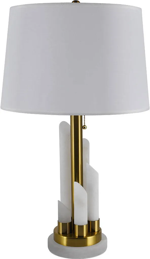 Lampe MELODY en marbre blanc véritable R0180T-WH finition luxe
