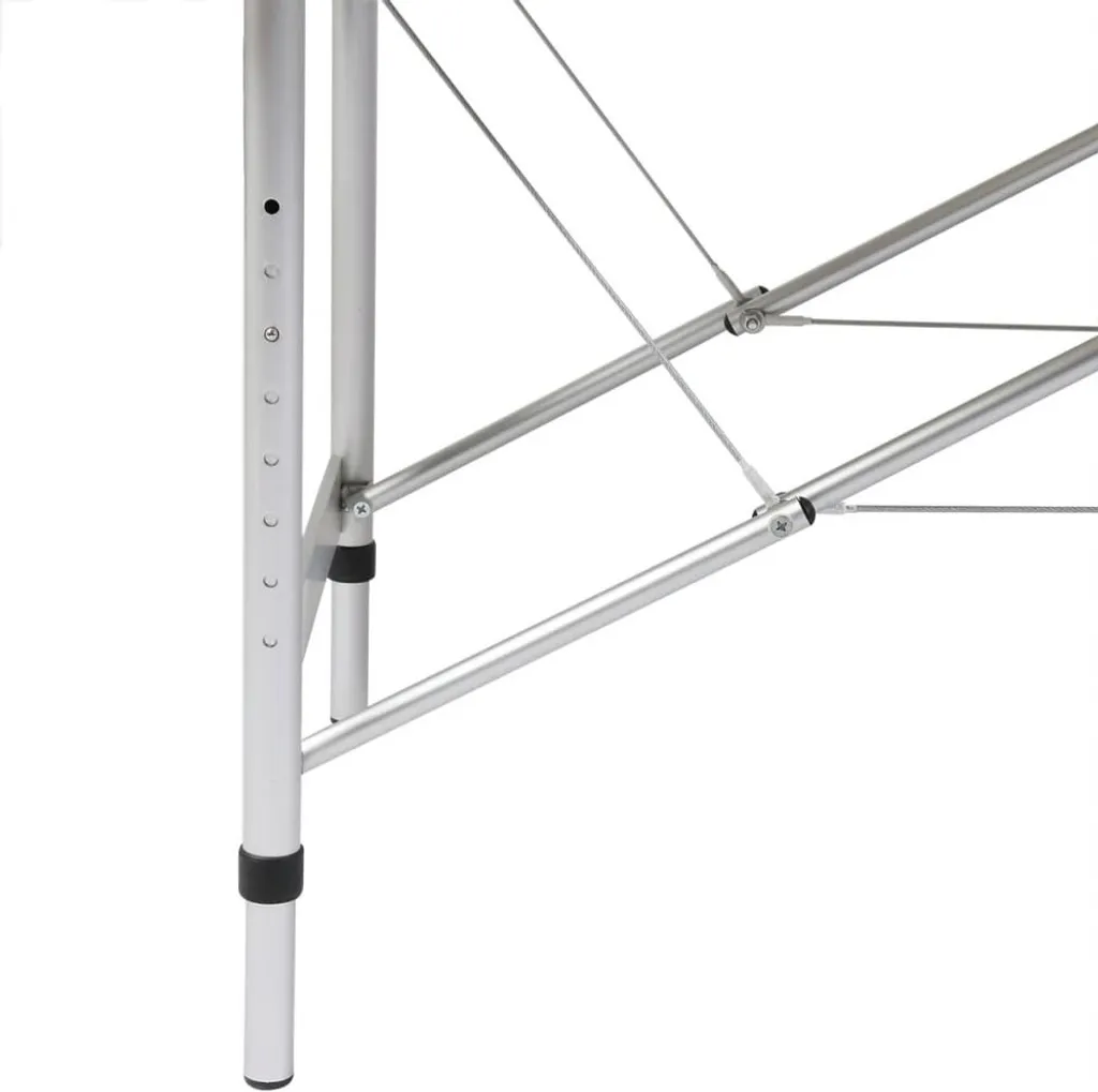 Table de massage 3 zones pliable en aluminium légère et réglable - Noir