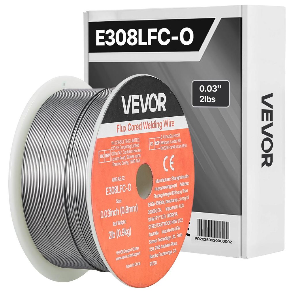 VEVOR Filo pieno 0,8 mm, filo di saldatura MIG E308LFC-O, Immagine del prodotto 