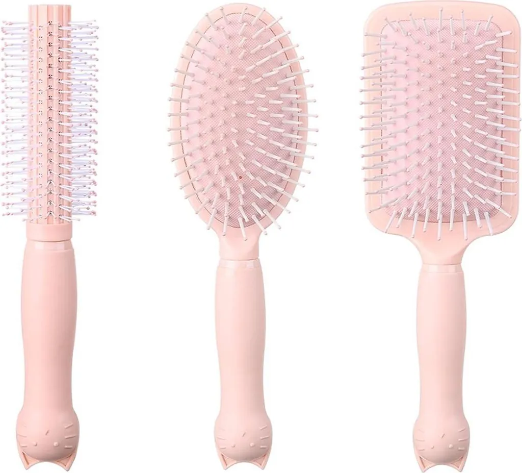 Brosse à cheveux massante et démêlante professionnelle avec picots souples