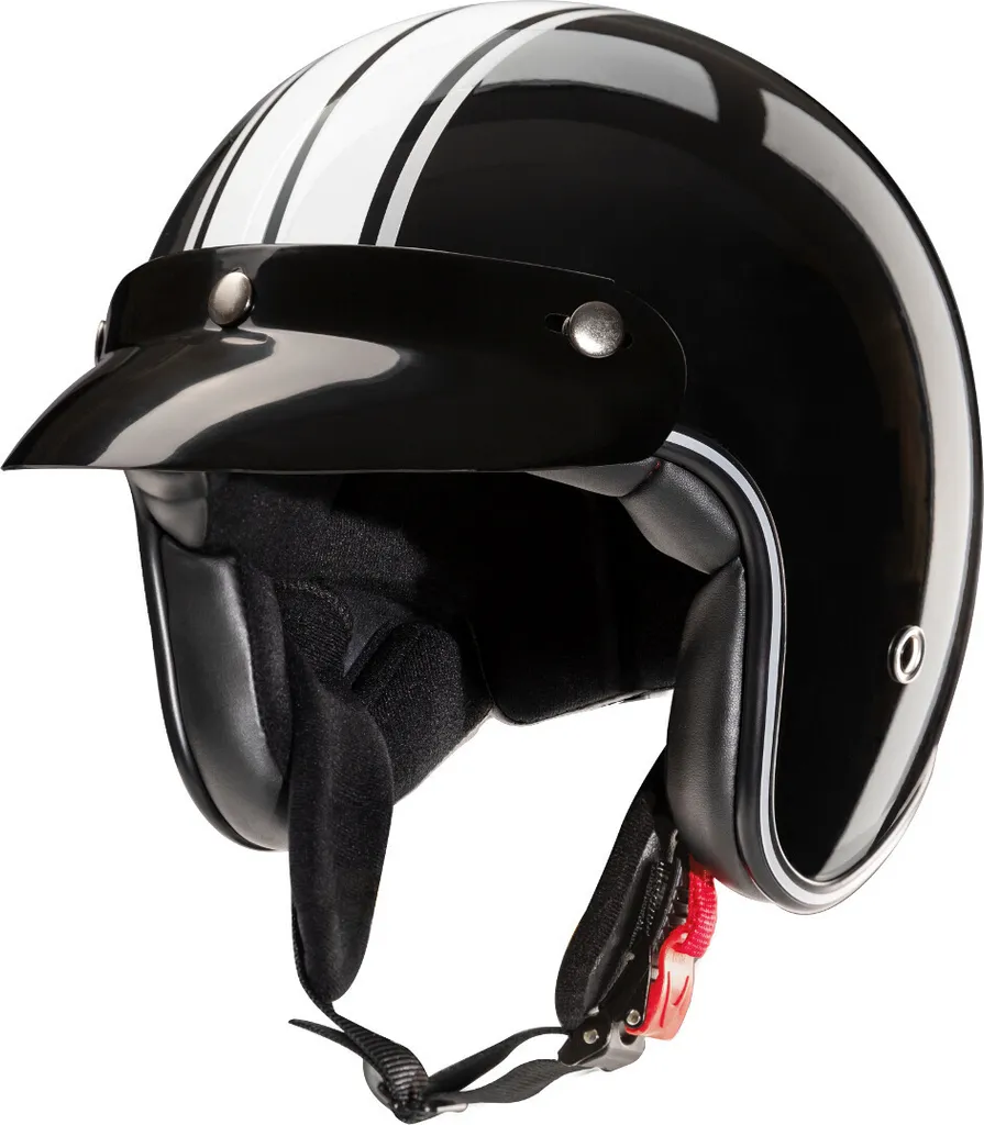 Casque jet Redbike RB-742 Stripes XS idéal pour scooter et moto