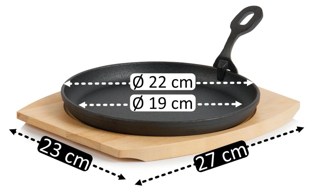 BBQ-Toro Gusseisen Servierpfännchen – Ø 16 Cm, Rund, Für Grill, Ofen & Feuer, Bereits Eingebrannt