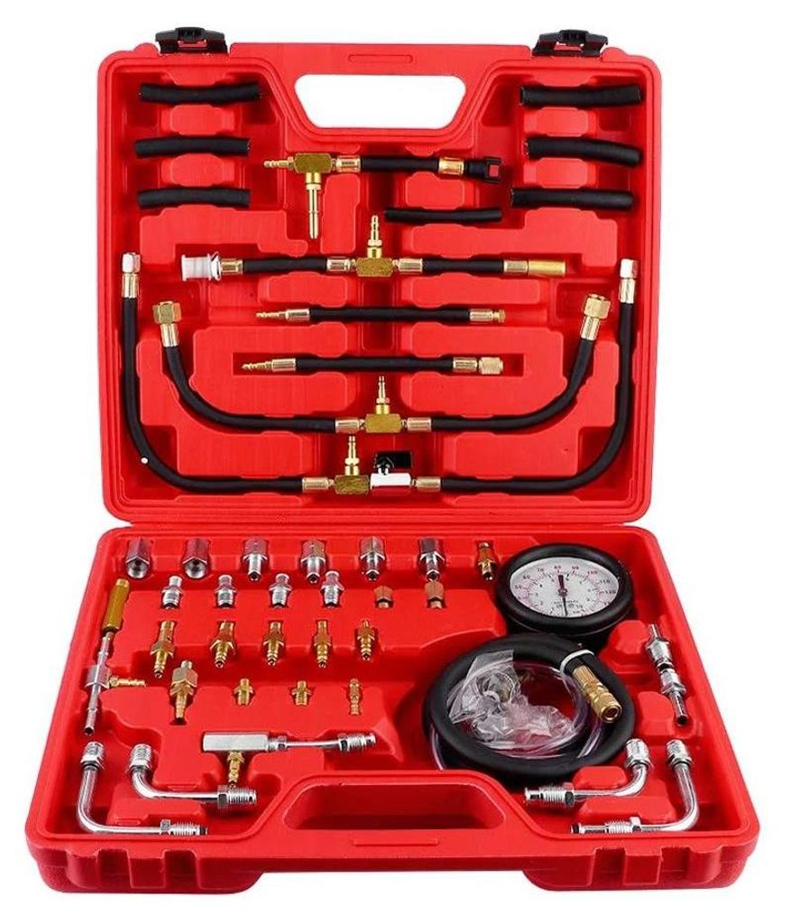 Kraftstoffdruck Tester - TU-443 Manometer-Set - Mechanisch - Für Benzinmotoren - Auto LKW SUV Motorrad - Universelle Adapter - Für Einspritzsysteme