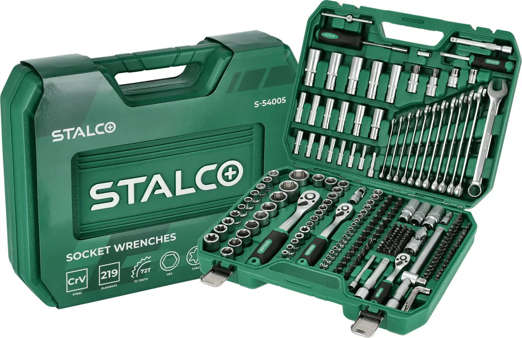 Coffret de douilles et clés mixtes Stalco 219 pièces pour la mécanique