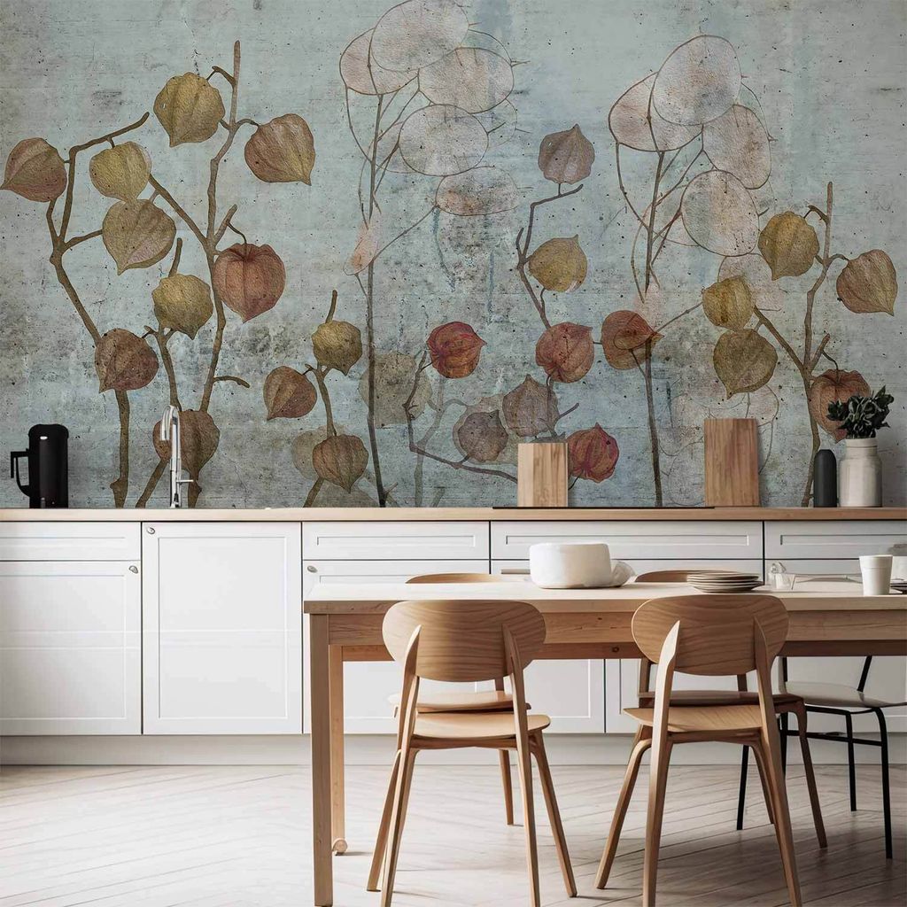 Vlies Fototapete - Painted Lunaria 400x280 cm Blumen b-C-0722-a-a