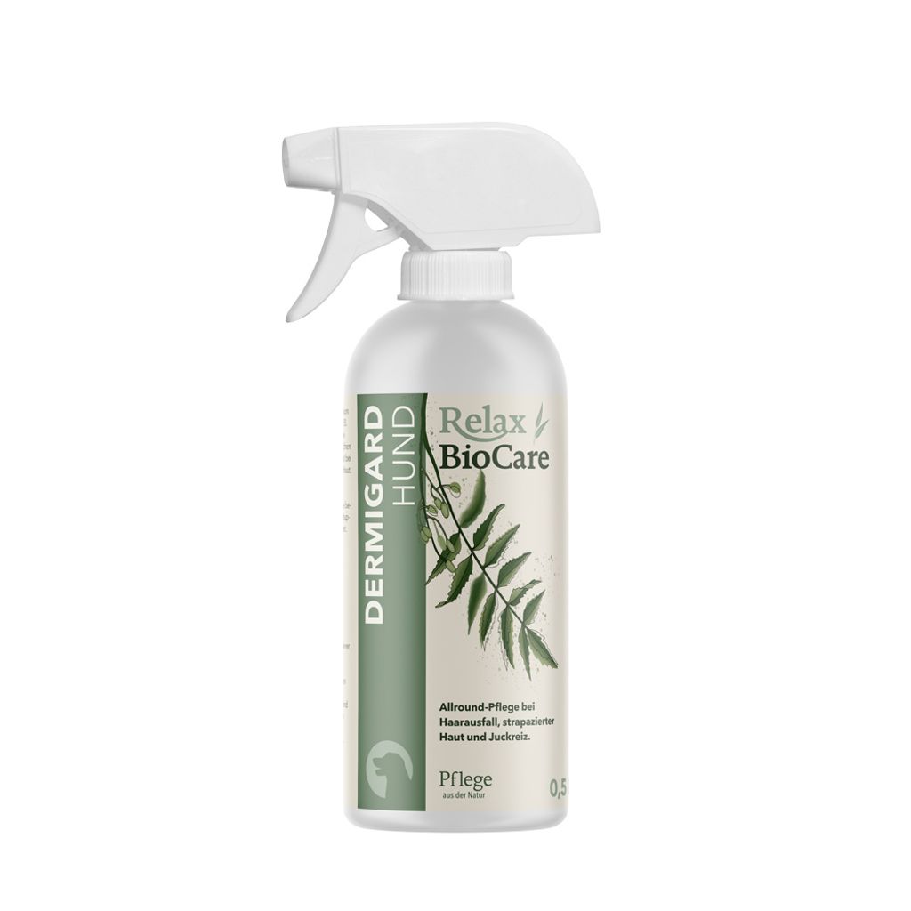 Relax Biocare für Hunde Dermigard 500 ml - Allround Pflege bei Haarausfall, strapazierter Haut & Juckreiz