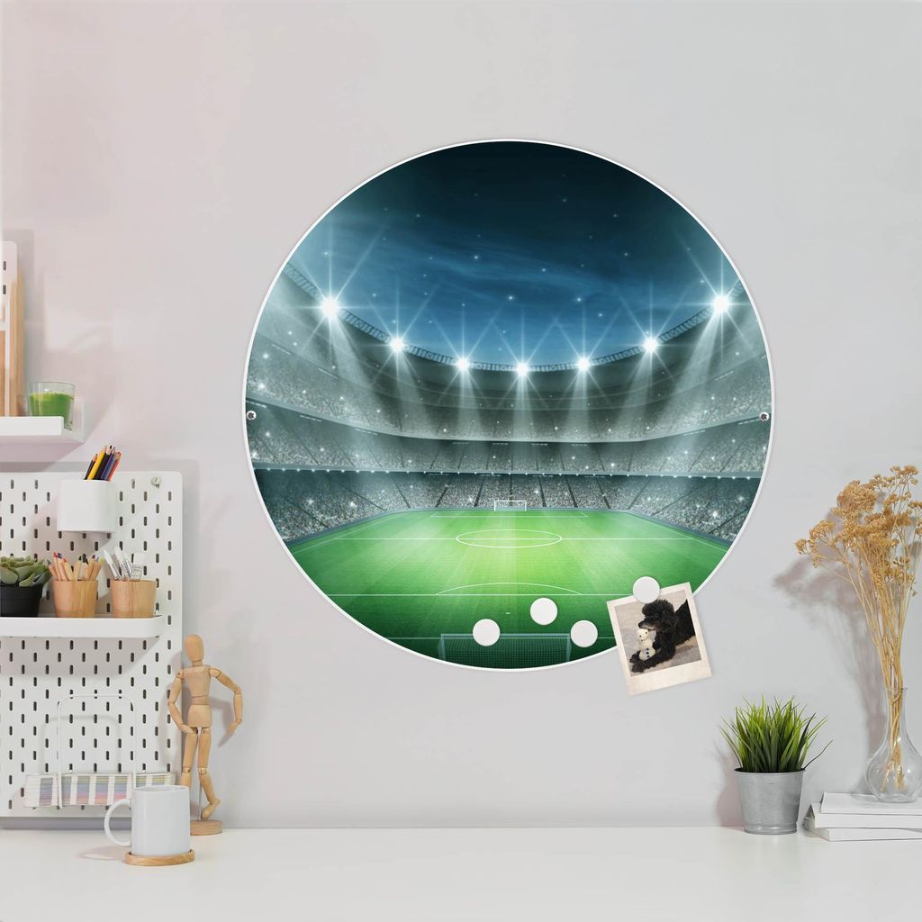 Design Stahlmagnettafel Weiß Rund 47cm Arena