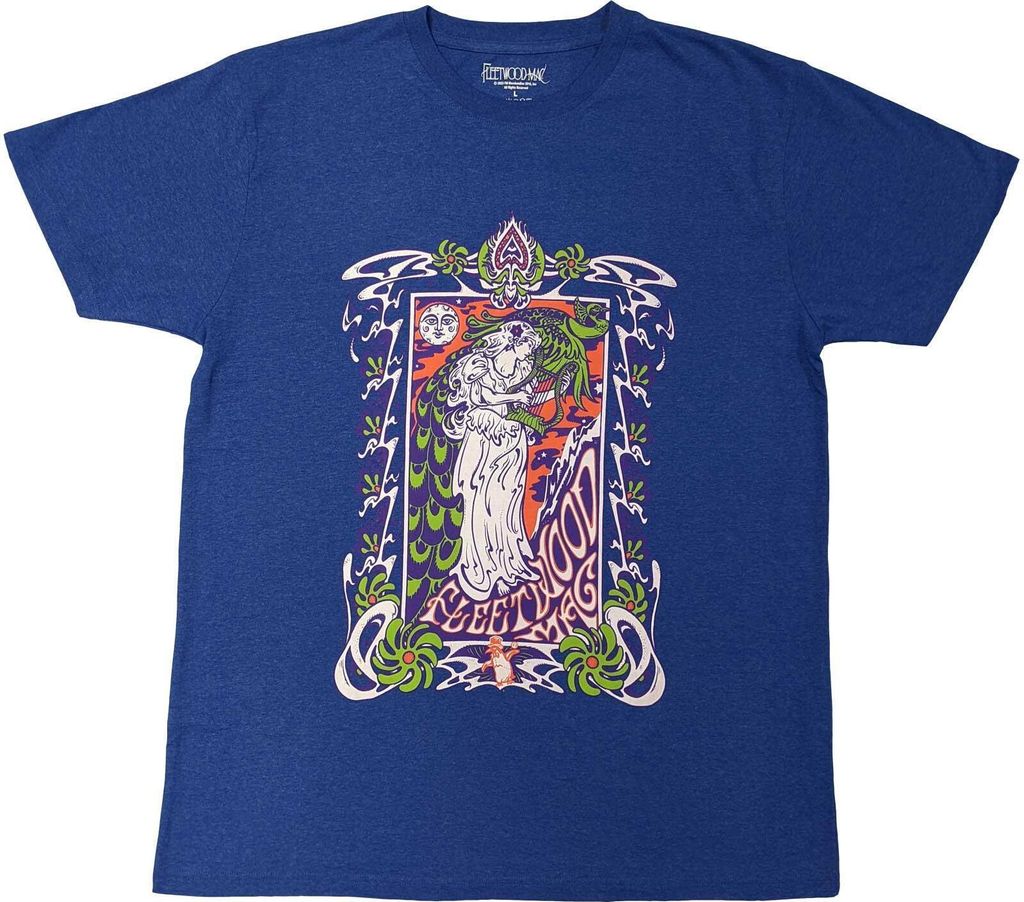 Fleetwood Mac - "Lady Lyre" T-Shirt für Herren/Damen Uni RO5762 (M) (Blau)