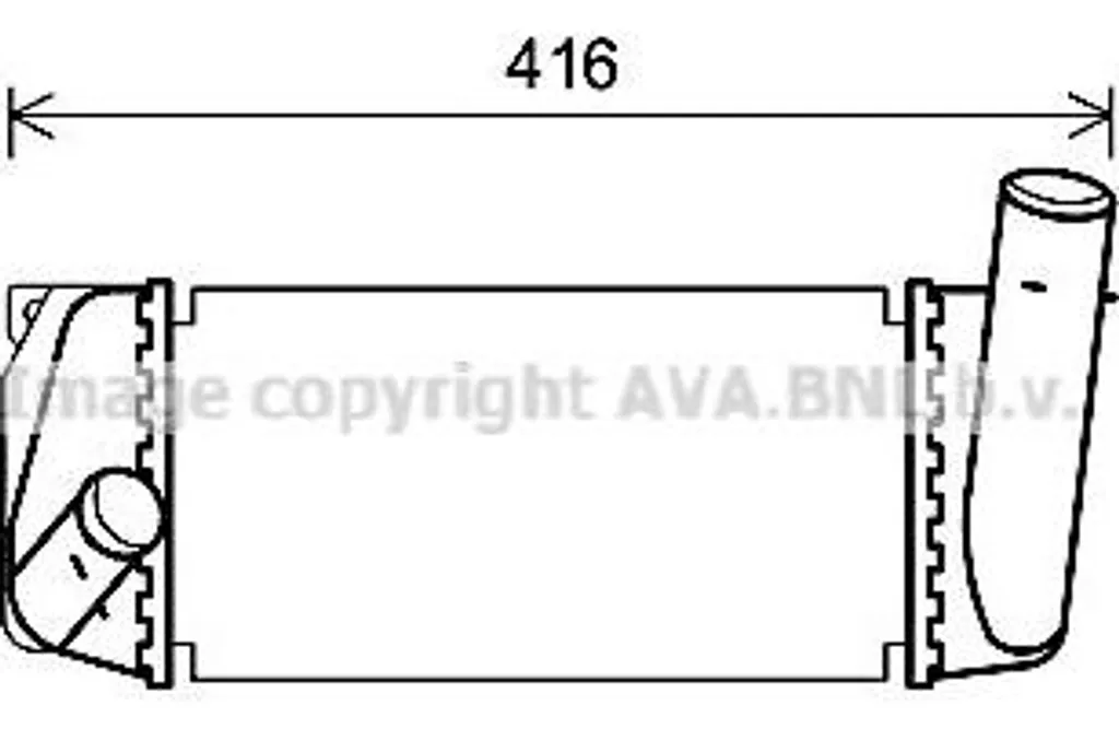 Intercooler AVA TO4668 pour Auris et Corolla - OE 179400N080 Qualité