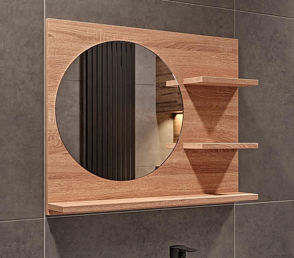 Nástěnné zrcadlo 60 cm x 50 cm Koupelnové zrcadlo s Obrázek produktu 1