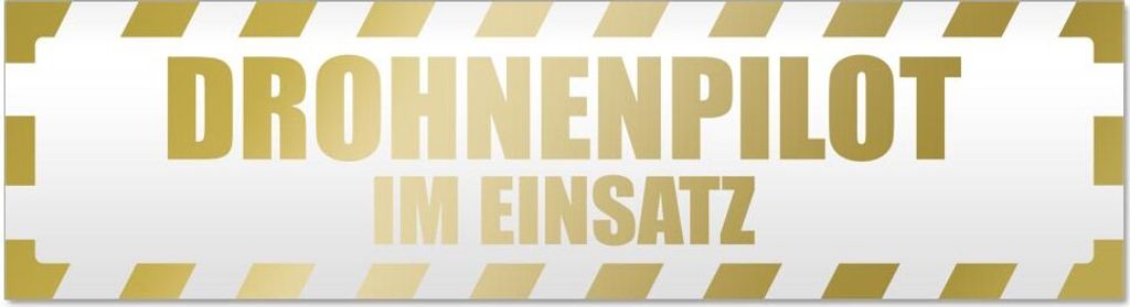 Drohnenpilot Einsatz gestreift Magnetschild Schild magnetisch