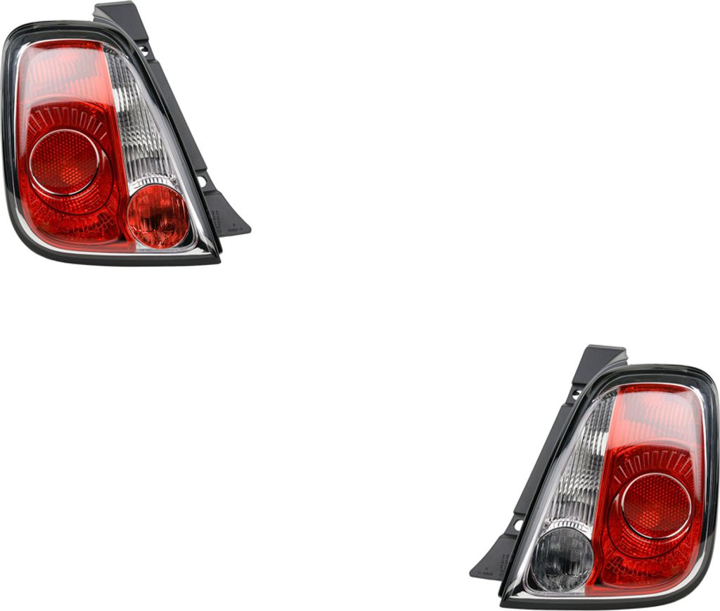 Johns, Heck Leuchte Rückleuchte passend für Fiat 500 312 10/07-06/15 Set Links & Rechts 51934480 0000051934480 51934476 0000051934476