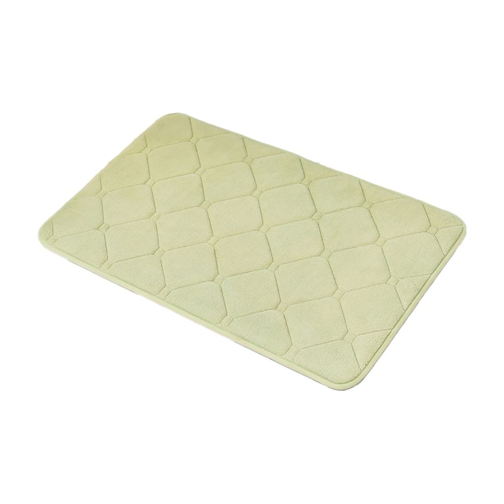 40 x 60 cm Badezimmer Matte Feste Farbe Dicke und weiche starke Wasserabsorption Waschbar Teppich kreatives Wohnzimmer Nachbildung nicht ruhig-Minz...