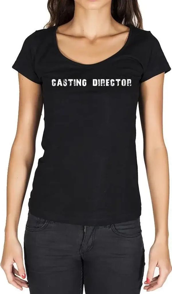 Damen Grafik T-Shirt Casting Director Öko-Verantwortlich Vintage Jahrgang Kurzarm Lustige Druck Geburtstag Geschenk Frau