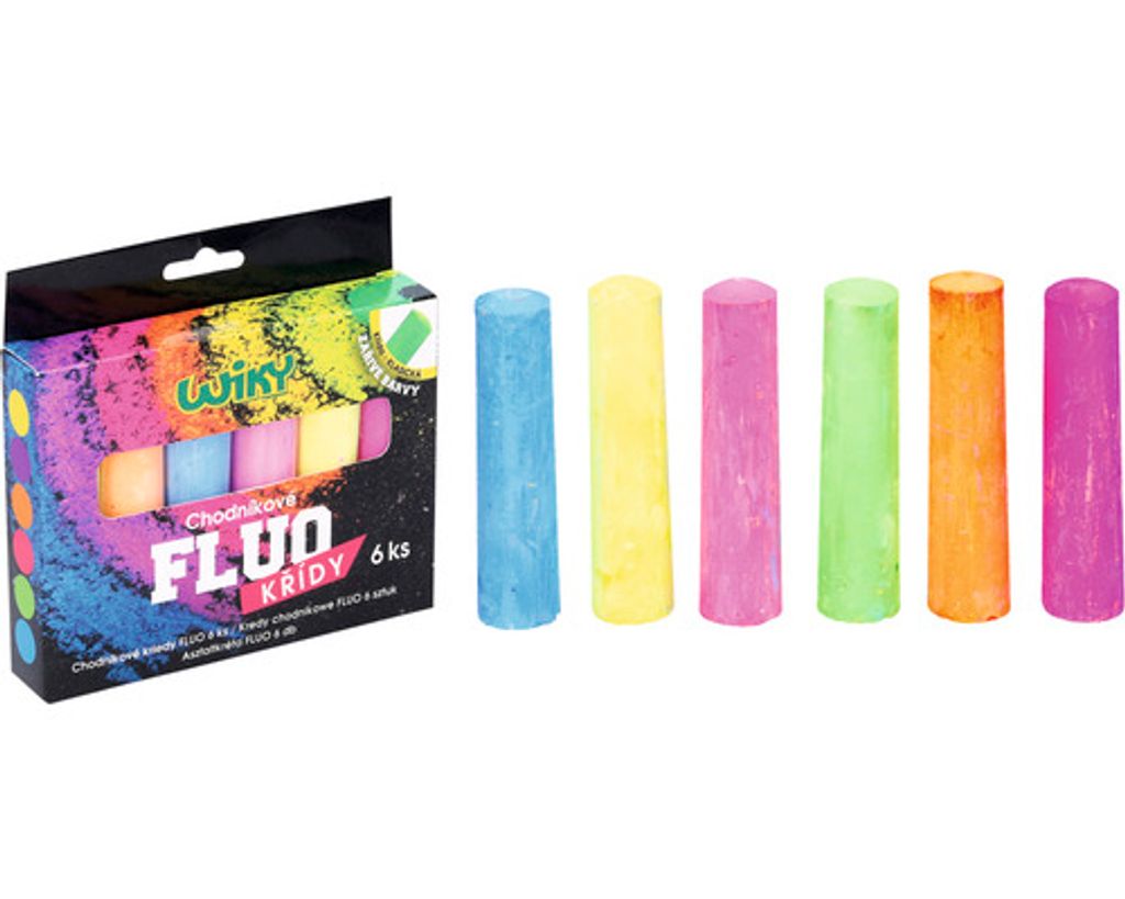 Kriedy chodníkové fluo 6 ks Obrázok produktu 