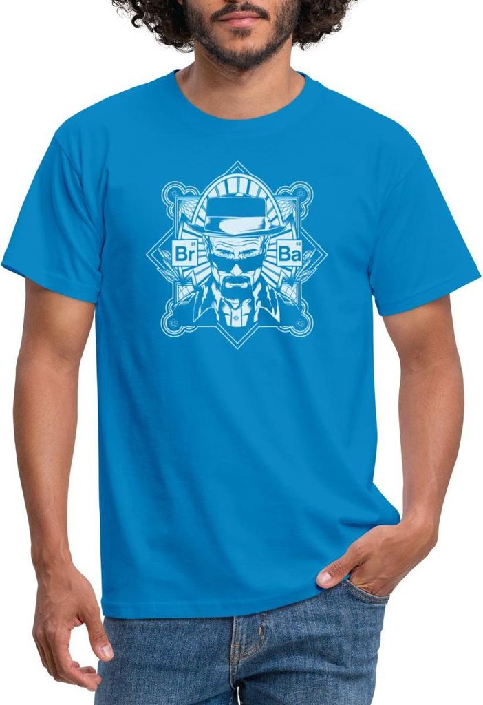Spreadshirt Breaking Bad Heisenberg Logo Männer T-Shirt, S, Royalblau