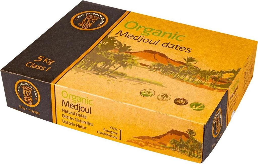 Medjool Datteln, getrocknet, ganz, Trockenfrüchte ohne Zuckerzusatz & ungeschwefelt, 5kg Karton