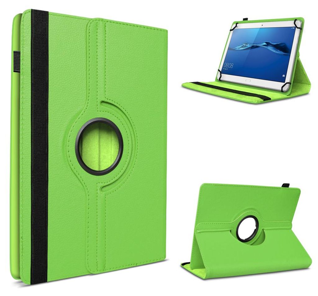 Tablet Tasche für Huawei MediaPad T1 T2 T3 T5 10.0 Case Schutzhülle 360° DrehbarFarben:Grün