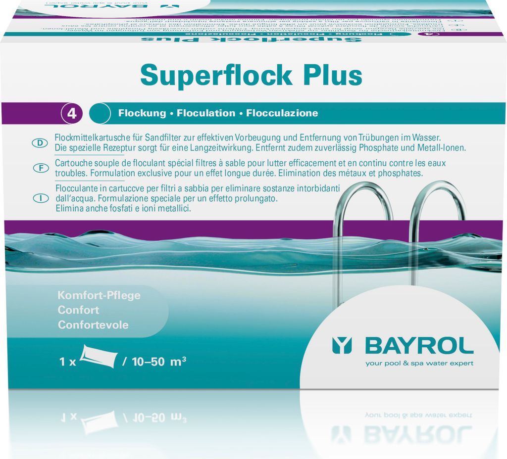 BAYROL Superflock Poolklärer, 1 kg Tube Produktbild 