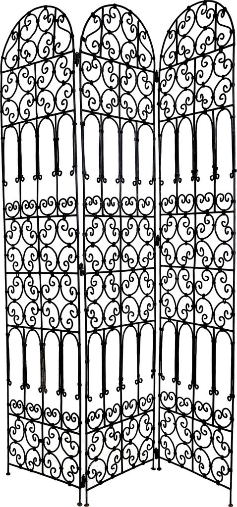 Marokkanischer mediterraner Landhaus Eisen Paravent Raumteiler Rankhilfe Agadir 180cm