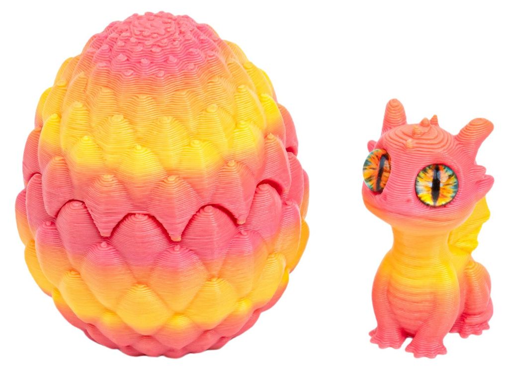 3D-gedruckte Drachenei-Figur, Mini-Drachenei-Statue, Miniatur-Drachenei mit Drache im Inneren, Tischdekoration