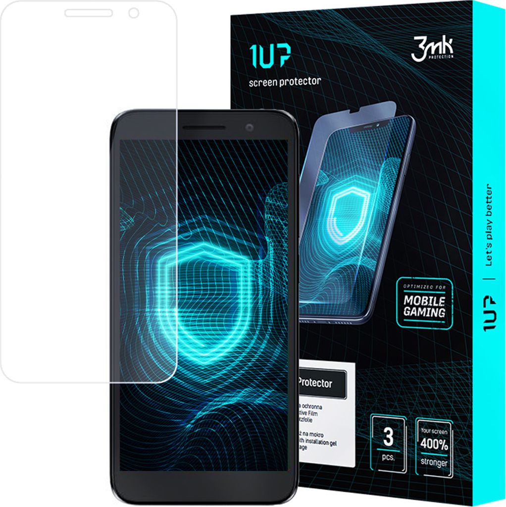 3mk Display Schutzfolie 1UP für Alcatel 1 2019 transparent Gaming (3 Stück)