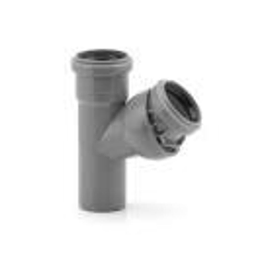 Einstellbares Reduzier-T-Stück 75/50/45-88°, Grau - Hp/Tn75P