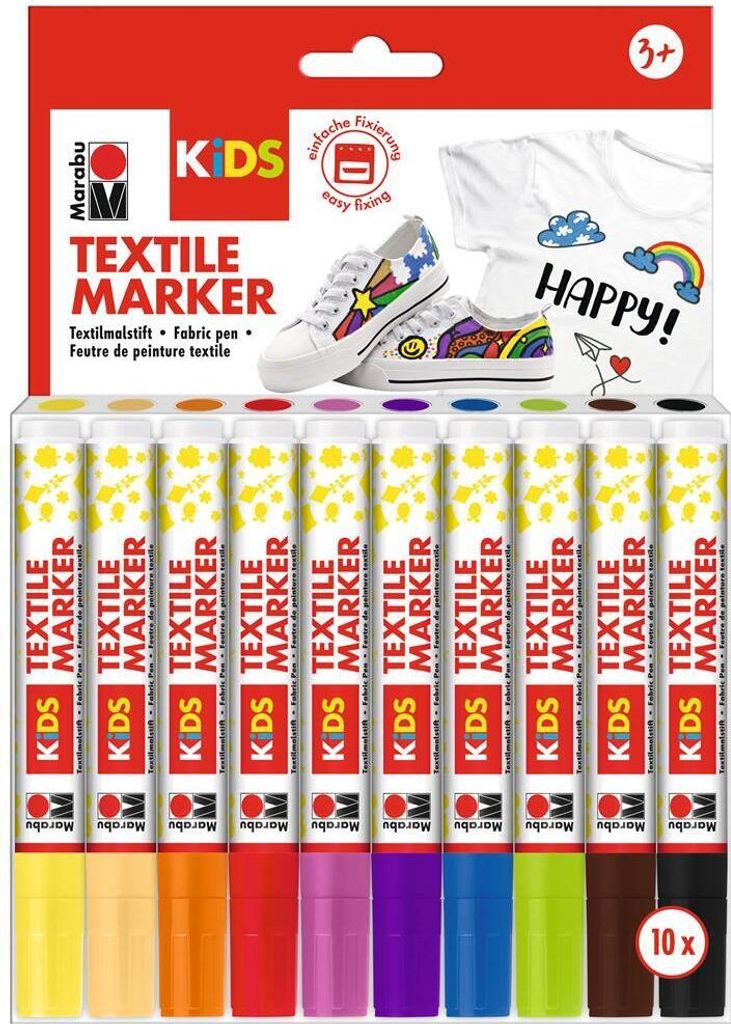 Marabu KiDS Textilmarker, 10 x 3 ml, 10er Blister Produktbild 5