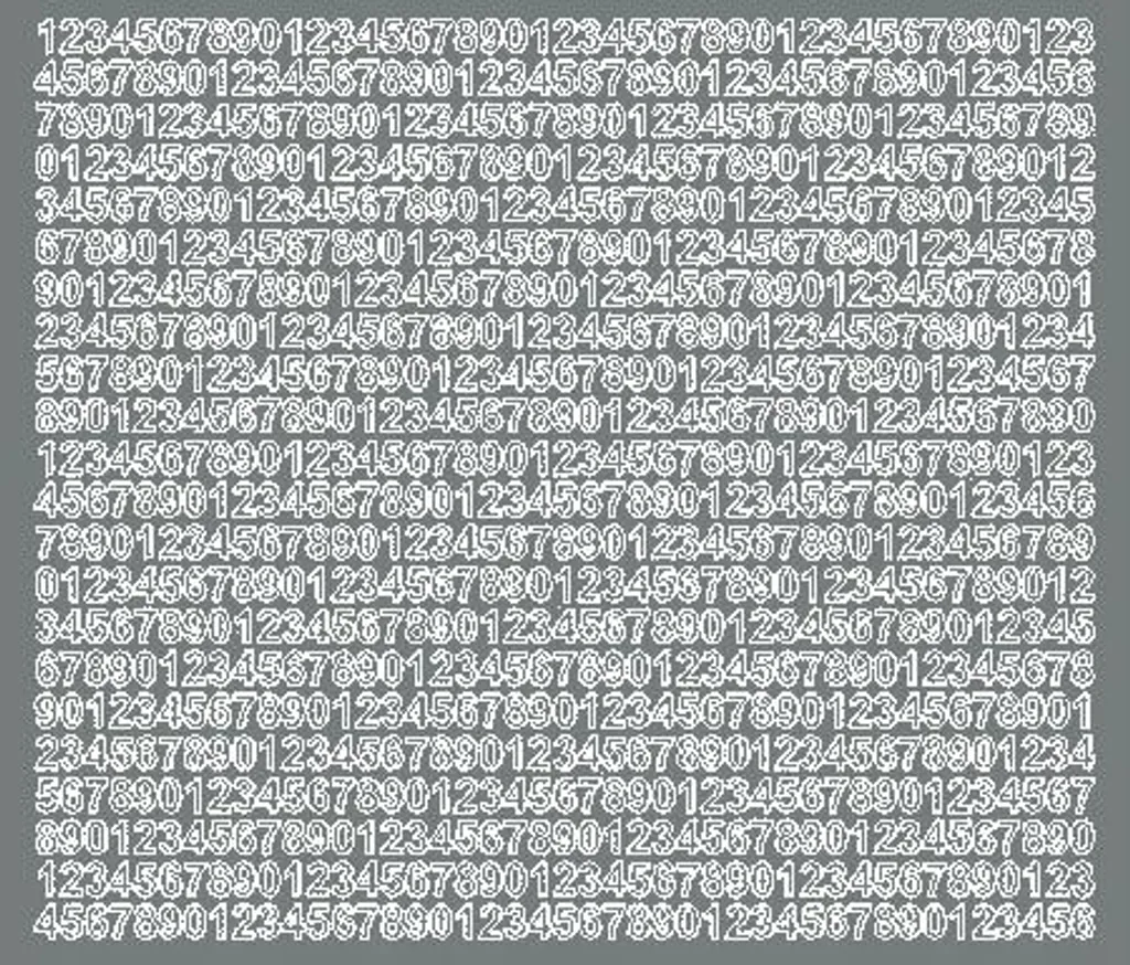 Stock Adesivi Numerici 7mm - Grigio Lucido Pre-tagliati Alta Qualità