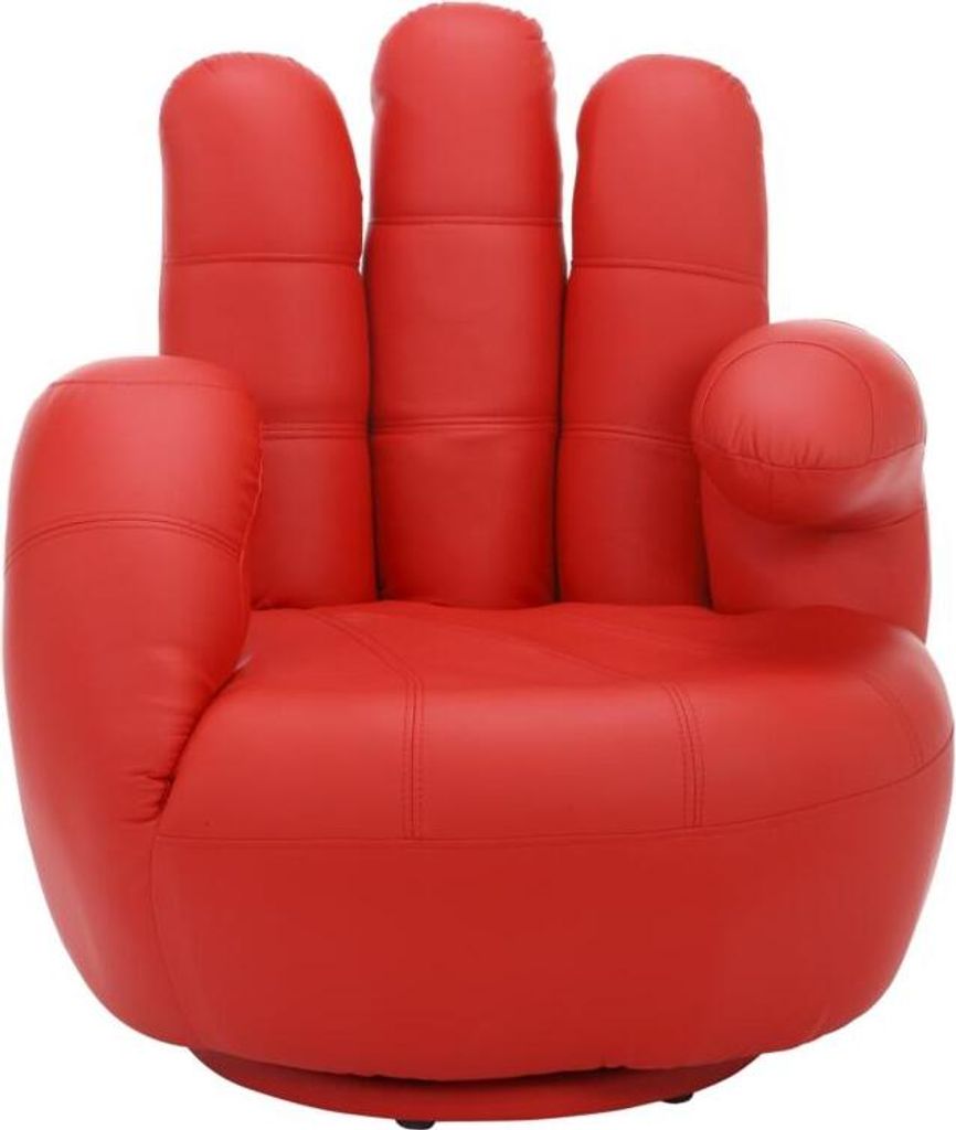 Fingersessel drehbar - Kunstleder - Rot - CATCHY Produktbild 