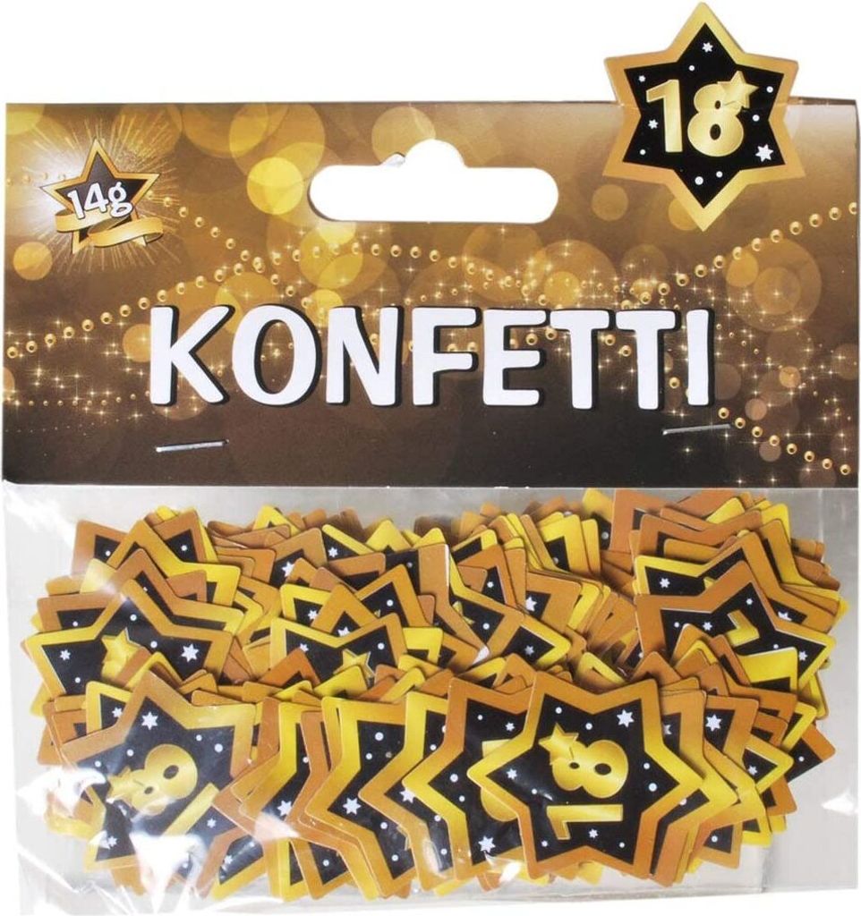 Konfetti 18 schwarz/gold 14g Produktbild 