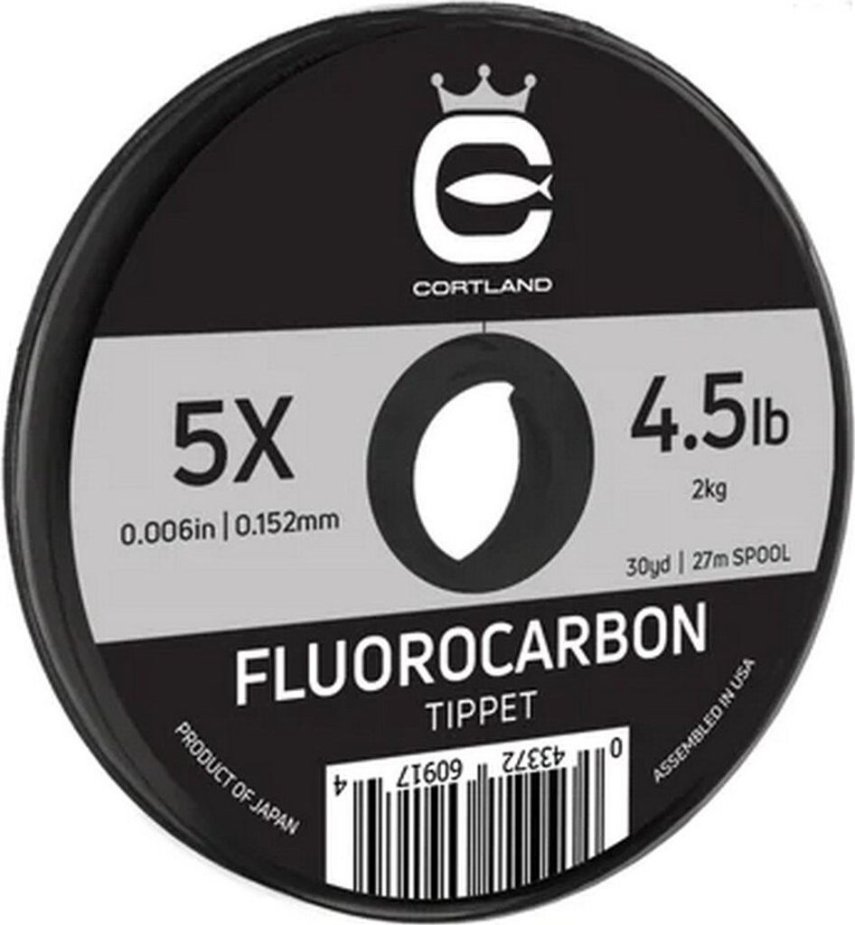 Cortland Fluorocarbon Tippet 4x 27 M Fliegenfischerleine Durchsichtig 5.5 Lbs Durchsichtig 5.5 Lbs