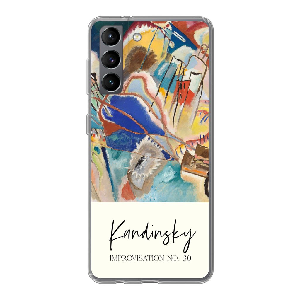 MuchoWow Handyhülle Schutzhülle Hülle für Samsung Galaxy S21 Improvisation Nr. 30 - Wassily Kandinsky - Kunst Silikon Softcase Handy Hülle -...